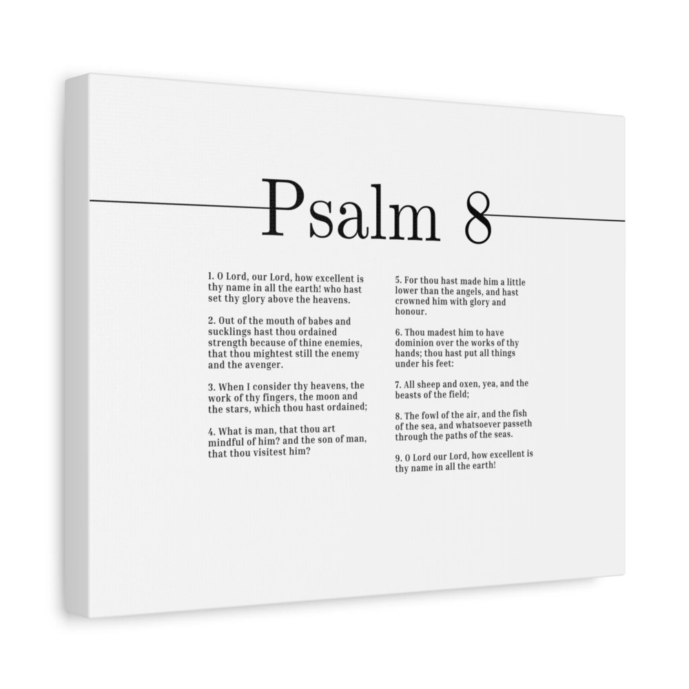 Scripture Canvas Glory Above The Heavens Psalm 8 Christian Wall Art Bible Verse